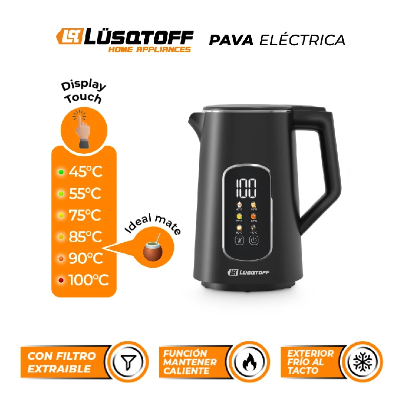 PAVA C/DISPLAY DIG LUSQTOFF NEGRA 1.7L