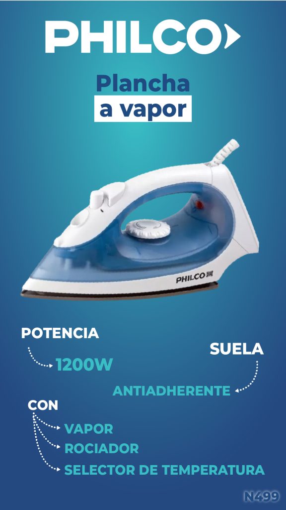 PLANCHA A VAPOR PHILCO PVP1117PI