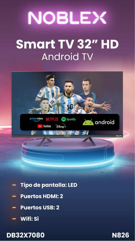 SMART TV 32" NOBLEX HD ANDROID
